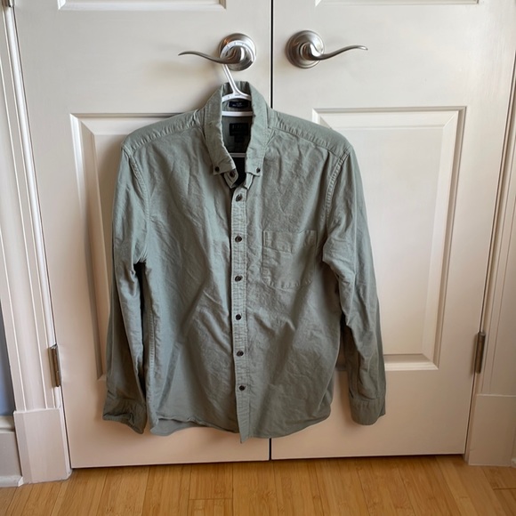 J. Crew Button Down Slim Untucked Green Size M - Picture 1 of 3